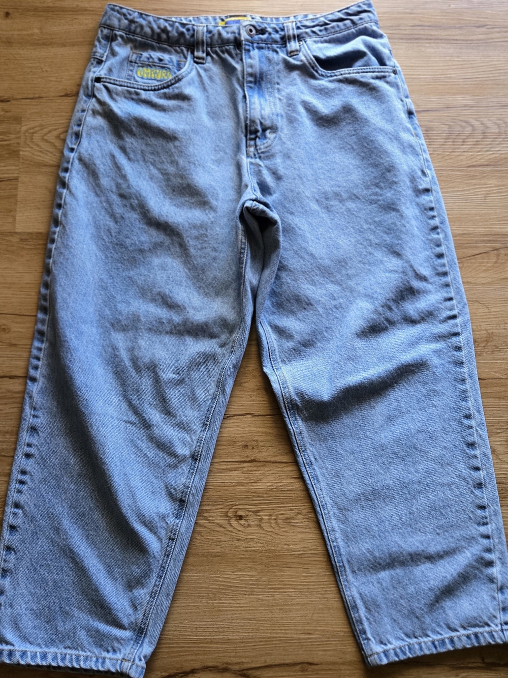 Vintage Y2k Emprye Baggy Retro Embroidered Skate Casual Jeans Mens Size 30x25